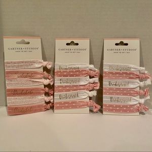 Lot of 3 Packs of Hair Ties Pink/White - 18pcs
